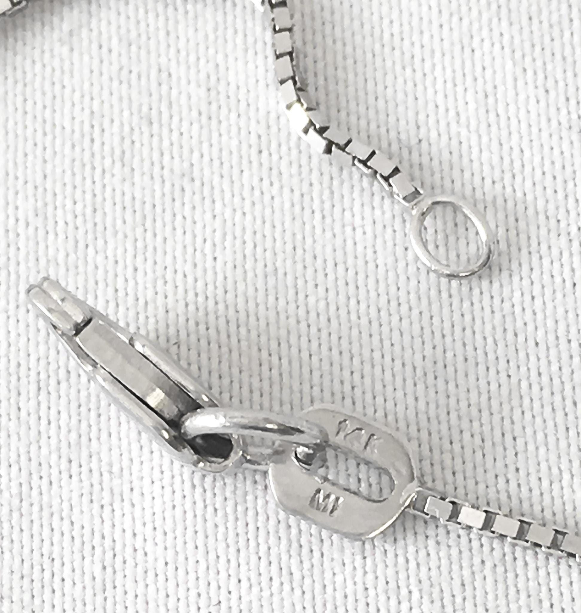 Vintage 14K White Gold Box Chain Necklace, Roughly 20", Roughly 1mm Width, Simple Everyday Unisex Layering Chain
