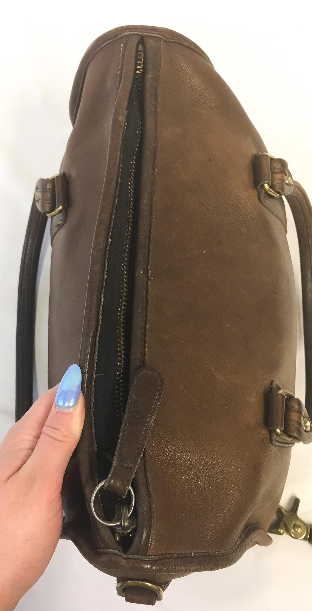 Vintage 60s/70s Coach Madison Brown Leather Satchel with Detachable Crossbody Strap, Vintage Rare Coach Handbag