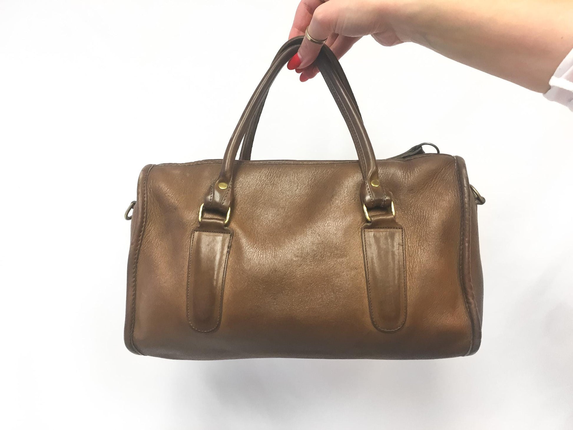 Vintage 60s/70s Coach Madison Brown Leather Satchel with Detachable Crossbody Strap, Vintage Rare Coach Handbag