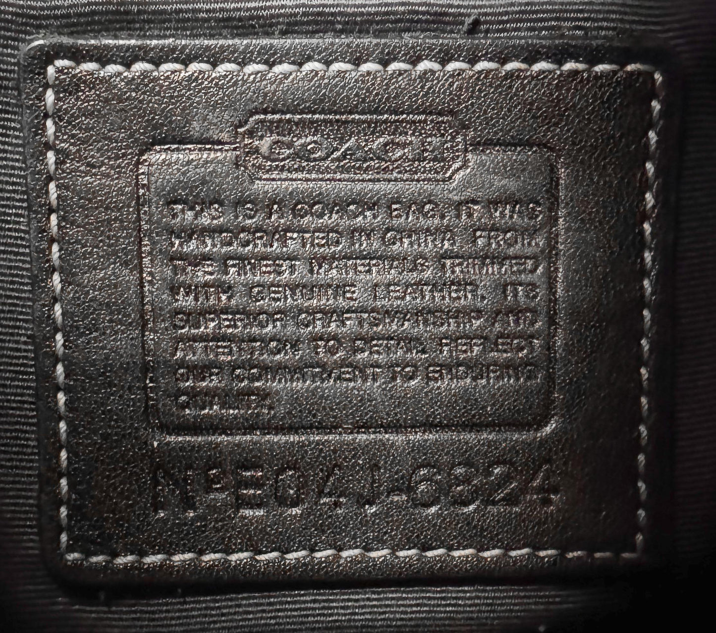 Y2K 00s Coach Signature Hamilton Black Monogram Hobo Canvas Leather Medium Shoulder Bag, Style 6824