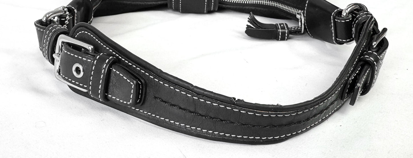 Y2K 00s Coach Signature Hamilton Black Monogram Hobo Canvas Leather Medium Shoulder Bag, Style 6824