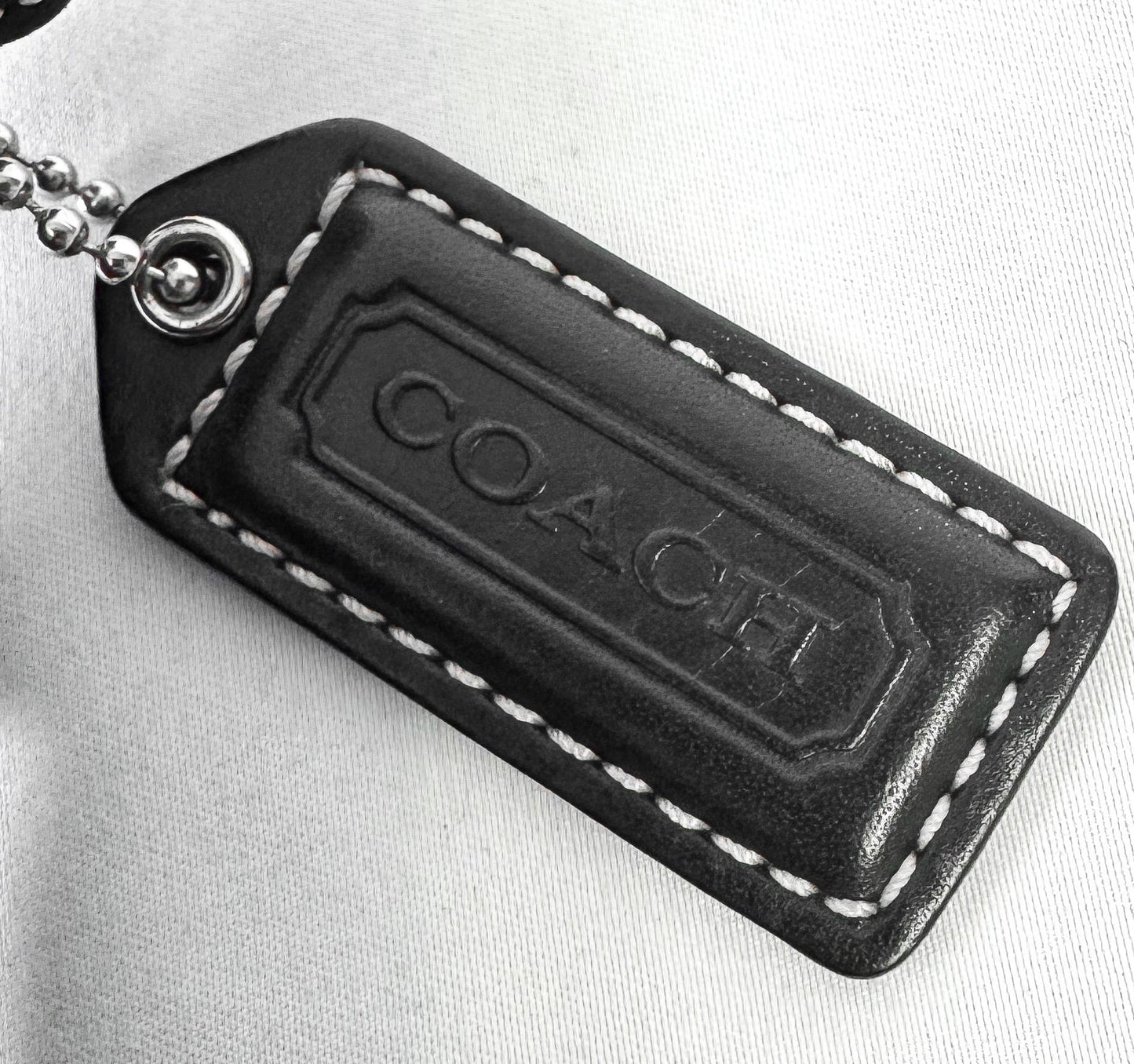 Y2K 00s Coach Signature Hamilton Black Monogram Hobo Canvas Leather Medium Shoulder Bag, Style 6824