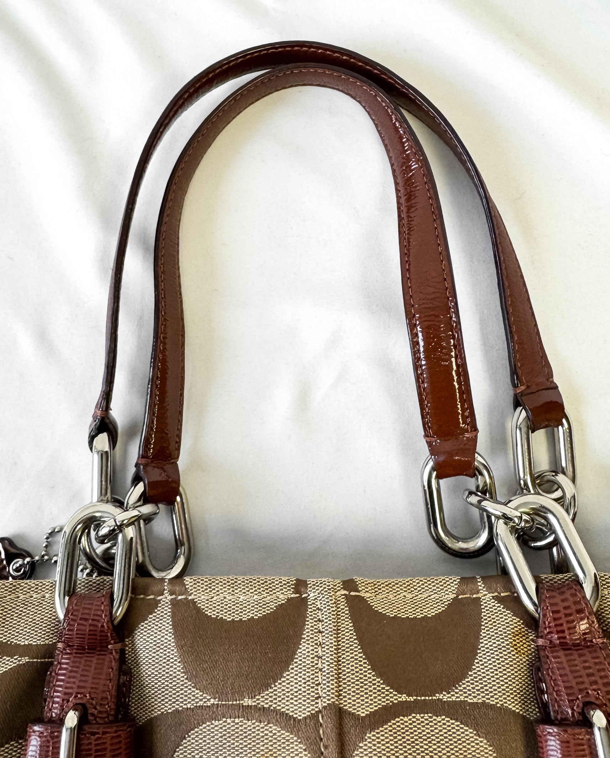 Y2K 00s Coach Chelsea Signature Jayden Carryall Satchel Shoulder Tote Bag Style 17806