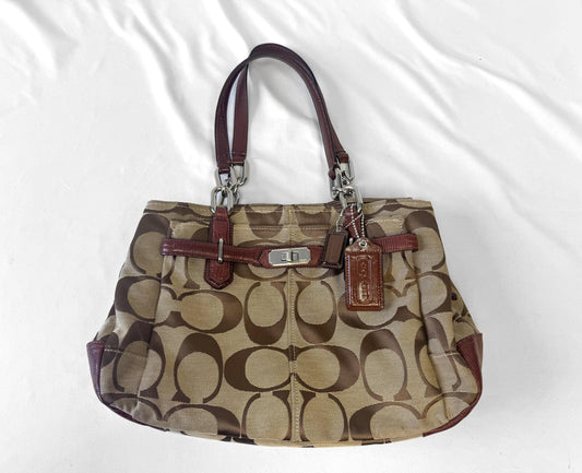 Y2K 00s Coach Chelsea Signature Jayden Carryall Satchel Shoulder Tote Bag Style 17806