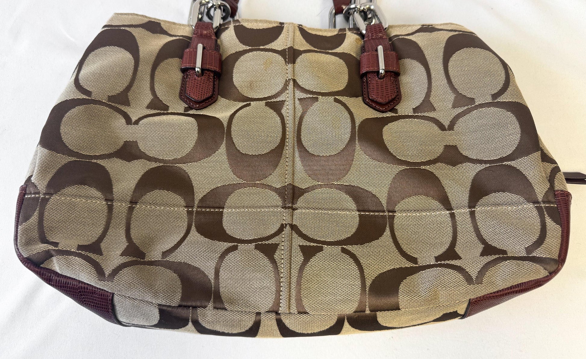 Y2K 00s Coach Chelsea Signature Jayden Carryall Satchel Shoulder Tote Bag Style 17806