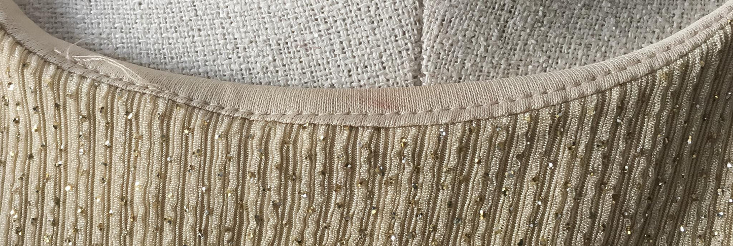 90s Dave and Johnny Beige Champagne Glitter Marilyn Monroe Style Open Back Bodycon Dress, Sz. 4, Art Deco Cocktail Style Evening Gown