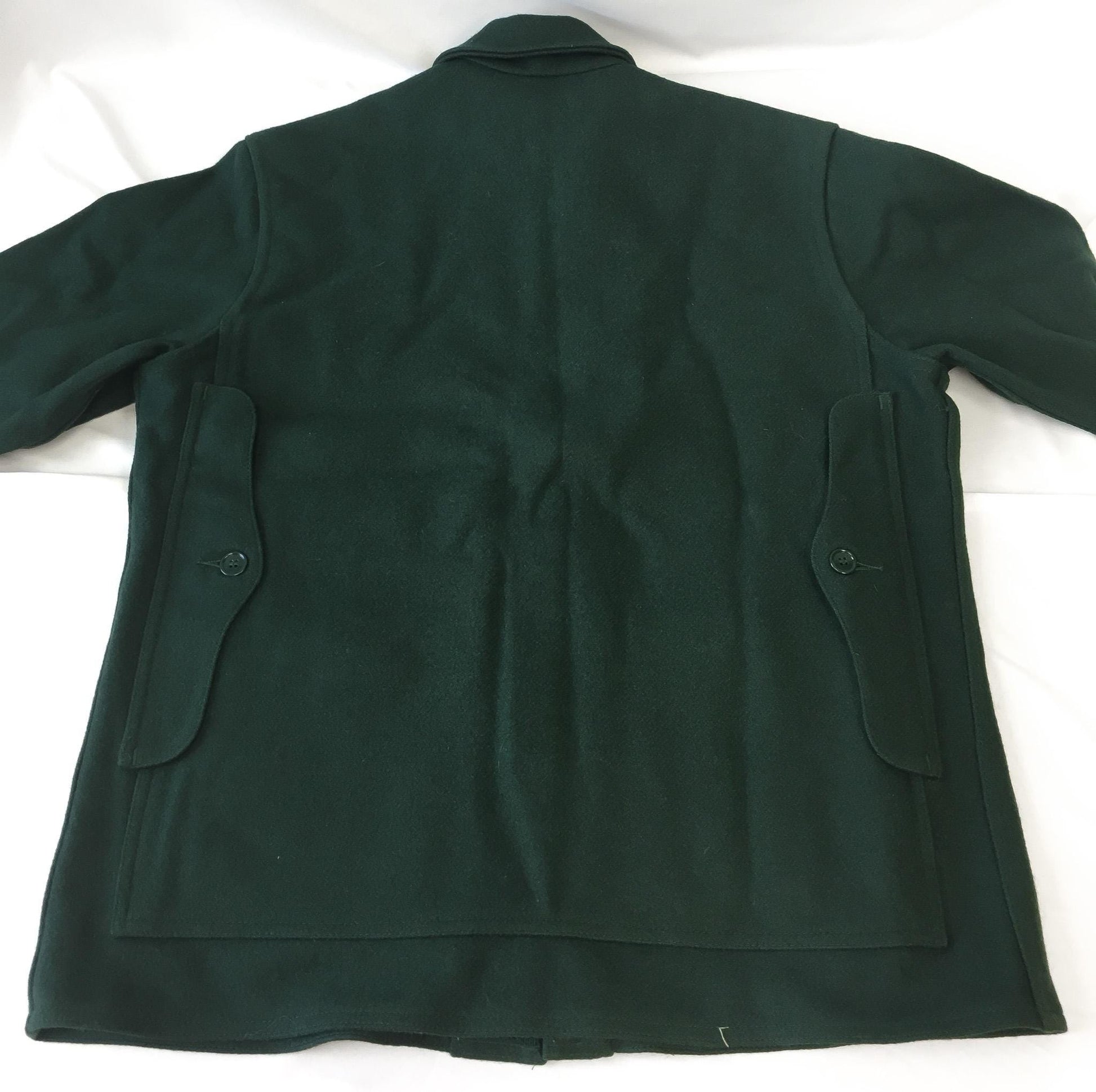 Vintage 80s Filson Mackinaw Cruiser Forest Green Pure Wool Button Up Jacket, Men's Sz. L/XL