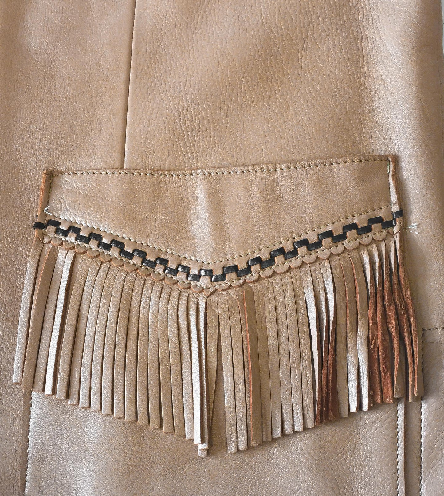 Vintage 50s Salmon Pink Leather Fringe Zip Up Jacket, Women's Sz. S/M, Unique Western Style Jacket