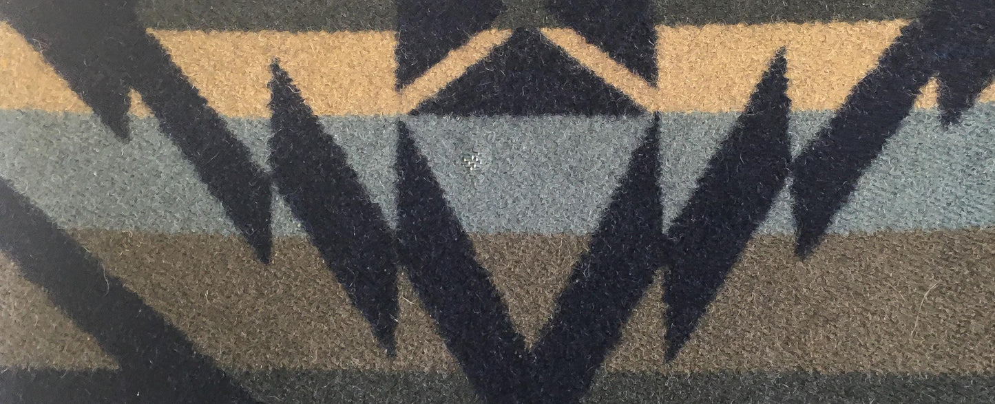 Vintage Pendleton Blue Gray Southwest Aztec Print Wool Vest, Men's Sz. L, Unisex Western Vest