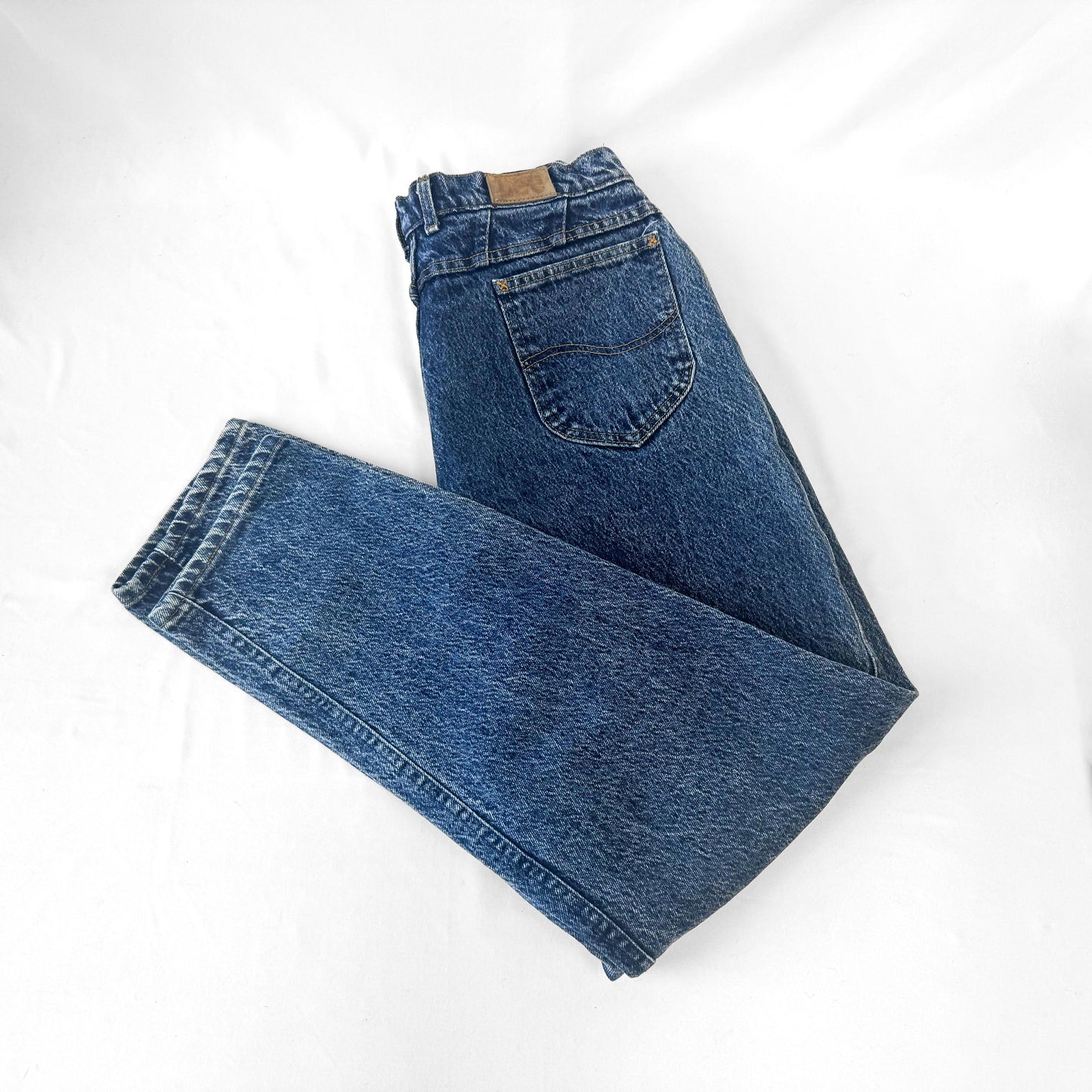 Vintage 90s Lee Dark Acid Wash High Rise Tapered Leg Mom Jeans, Women's 30" x 29"