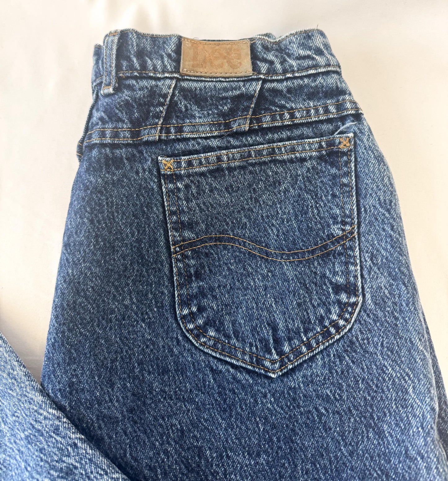 Vintage 90s Lee Dark Acid Wash High Rise Tapered Leg Mom Jeans, Women's 30" x 29"