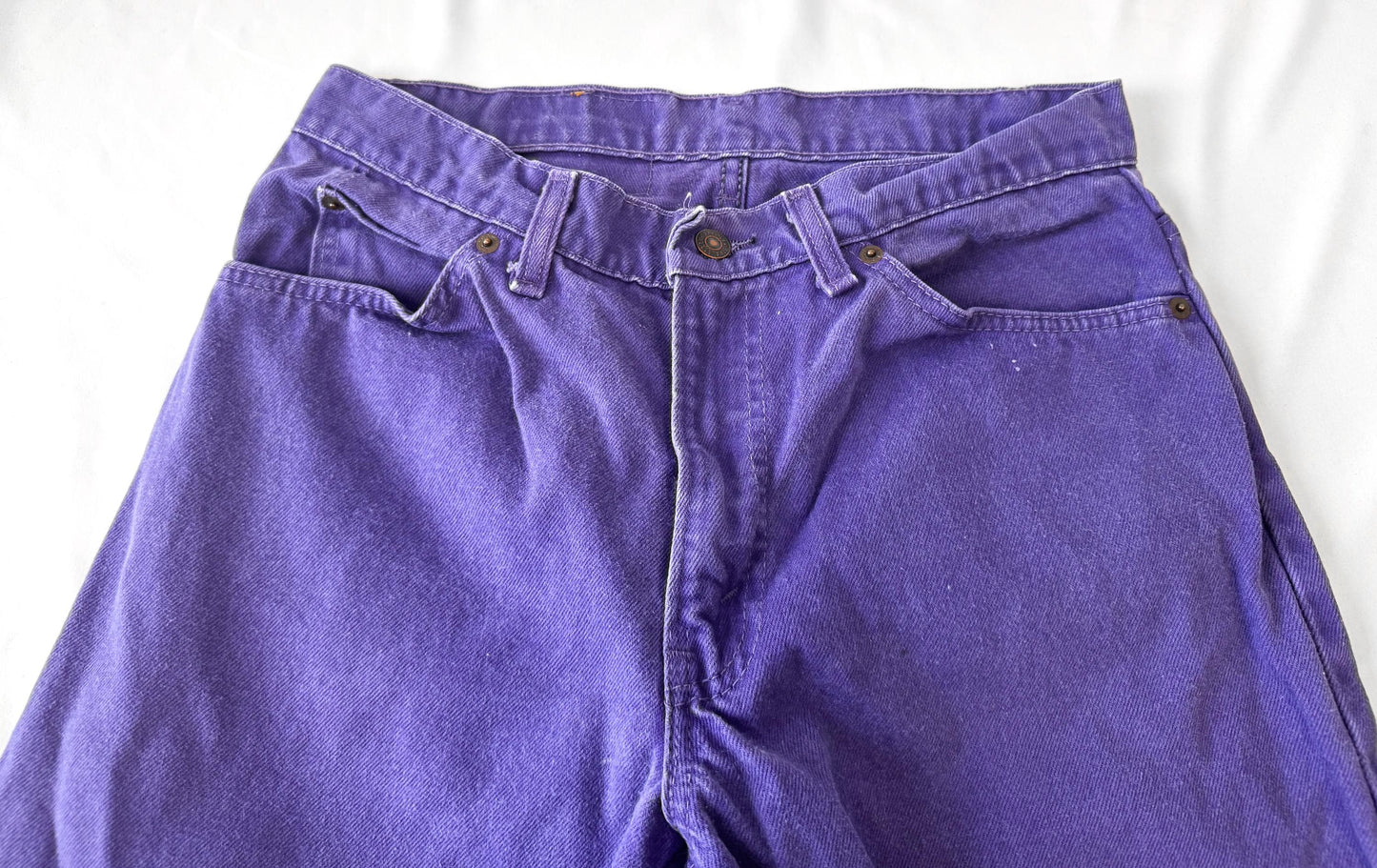 Vintage 70s Levi's Orange Tab 560 Purple High Rise Tapered Jeans, 30" x 31"