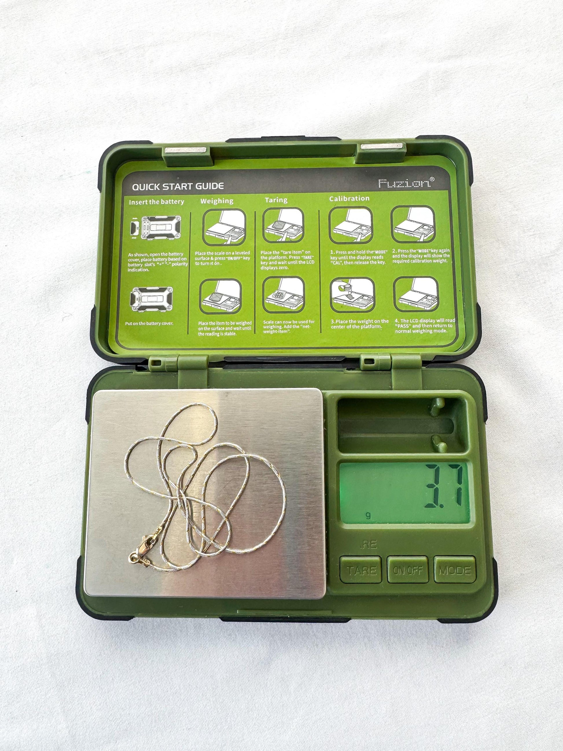 Vintage 14K RCI Etched Two Toned Gold Chain Necklace, Roughly 17", Approx 1mm Width, Unique Everyday Unisex Chain