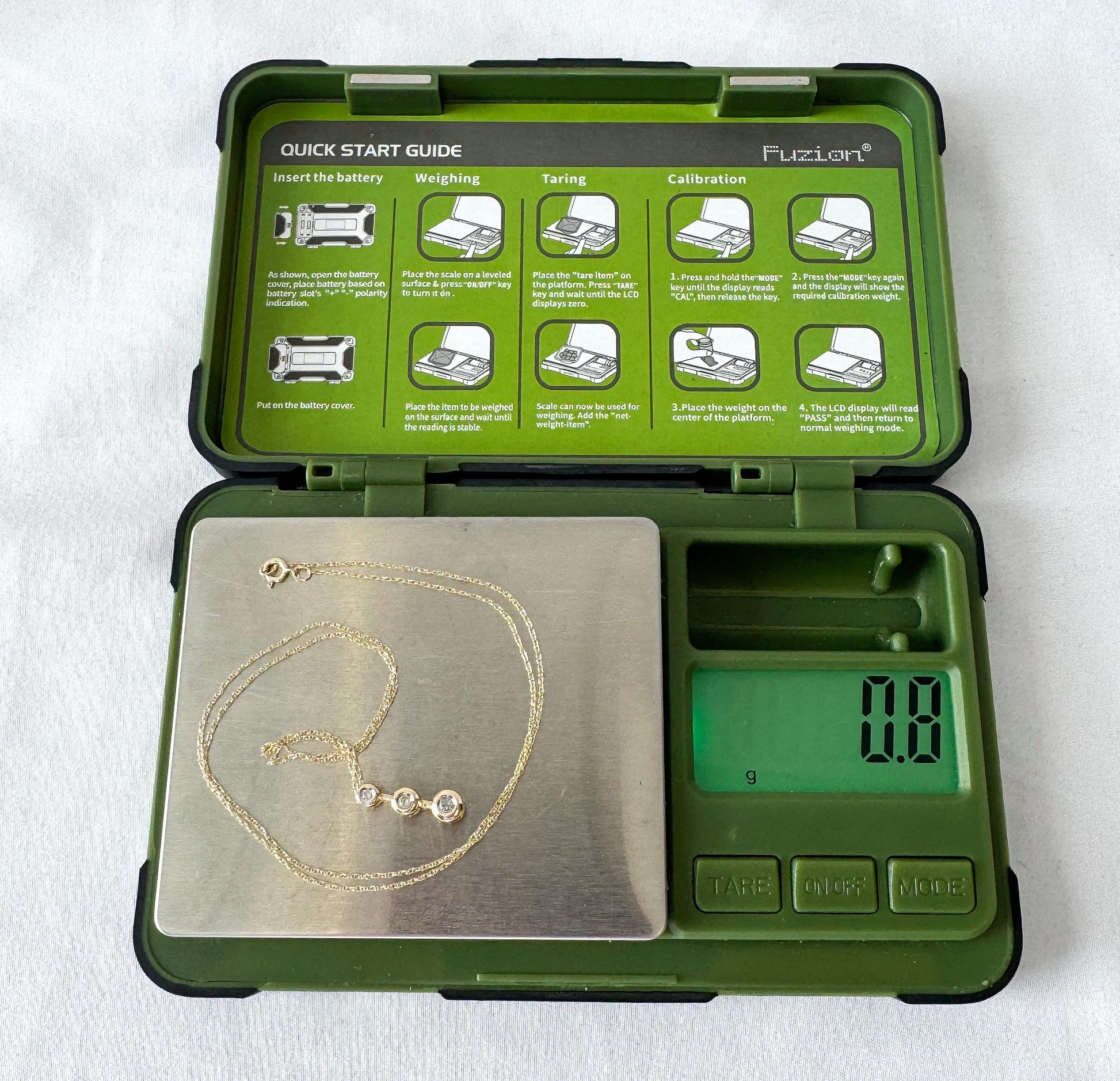 10K Yellow Gold Diamond 3 Stone Drop Pendant 18 Inch Necklace, Simple Dainty Everyday Minimalist Necklace