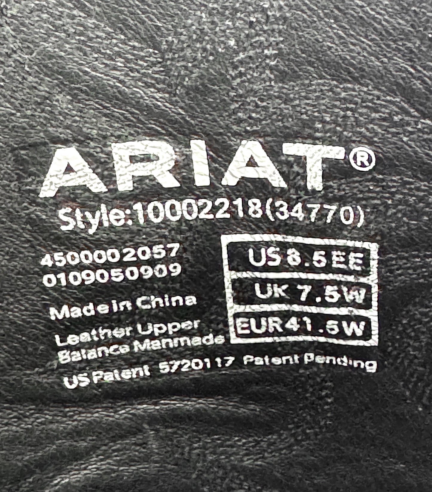 Vintage Style Ariat Heritage R Black Cowboy Boots Style 10002218, Men's Sz. 8.5EE, Vintage Western Festival Boots