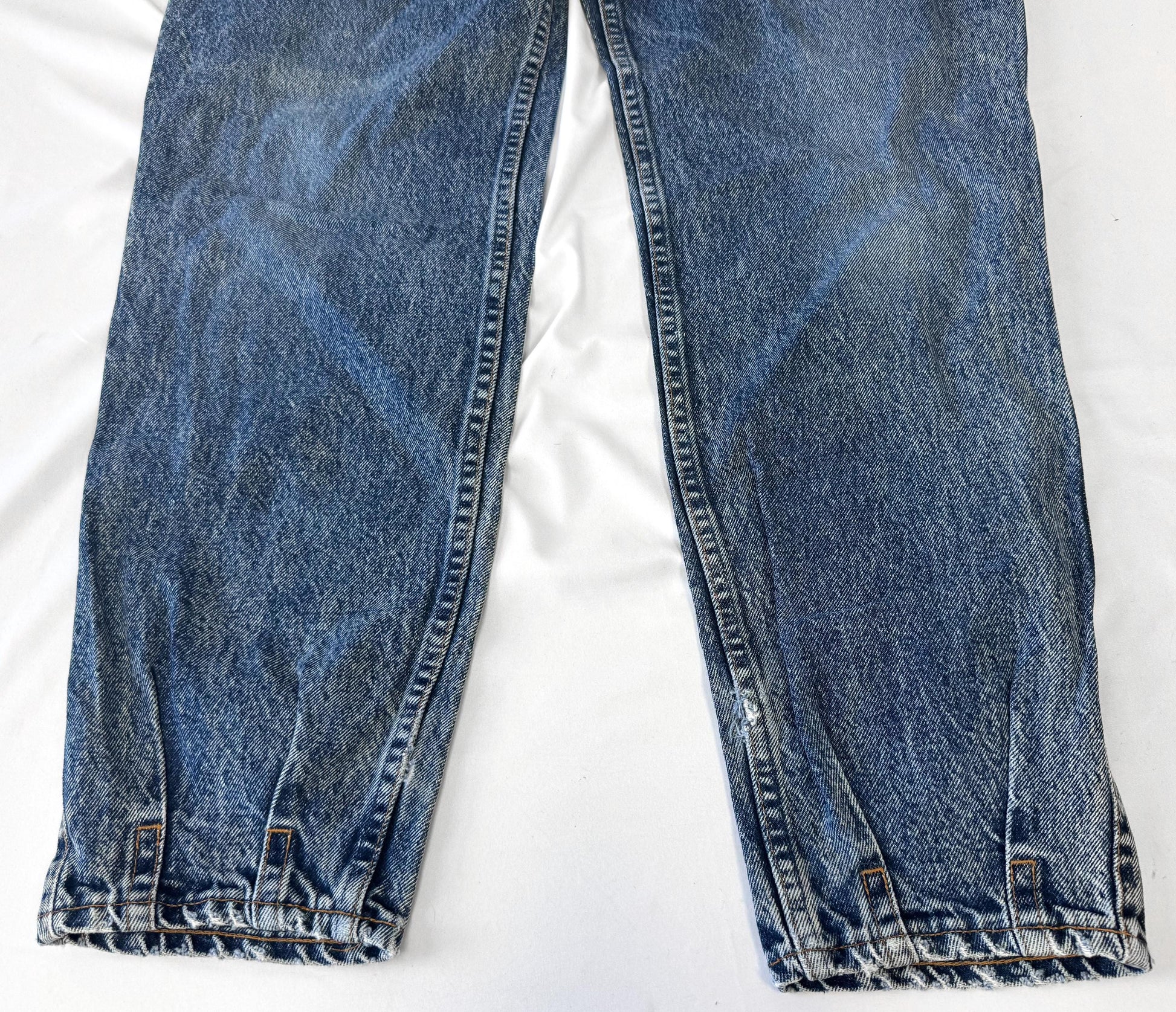 Vintage 90s Levi's Medium Acid Wash High Rise Cinched Tapered Mom Jeans, 30" x 30"