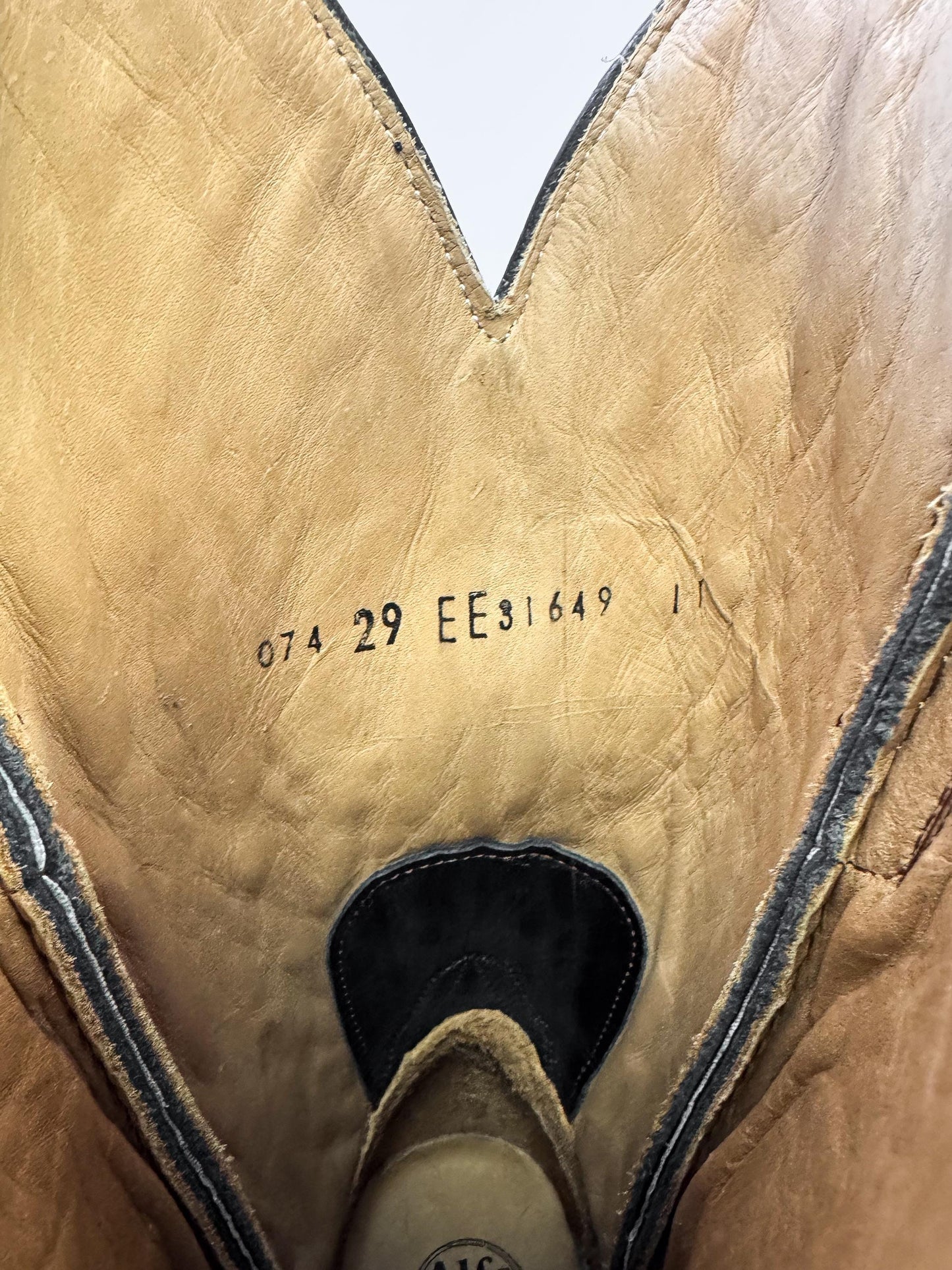 Vintage Alfa Black Leather Embroidered Cowboy Boots, Approx. Men's Sz 10.5EE, Vintage Western Boots