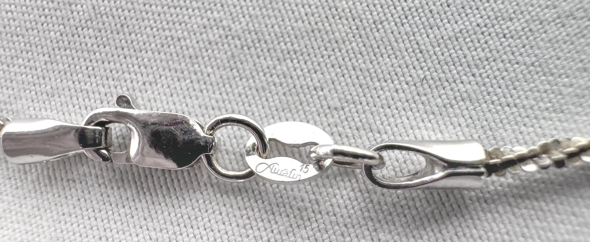 Vintage 14K Italy Aufrin White Gold Diamond Cut Rope Chain, Roughly 20", Roughly 2mm, Unisex Simple Everyday Layering Chain Necklace