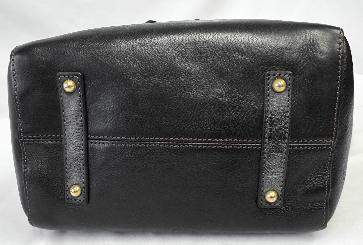 Vintage Dooney and Bourke Florentine Hattie Black Leather Drawstring Bucket Shoulder Bag