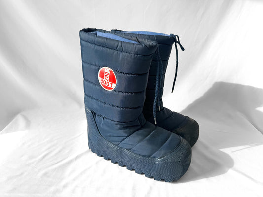 Vintage Navy Blue Moon Boots Platform Snow Ski Boots, Approx. Men's Sz. 10