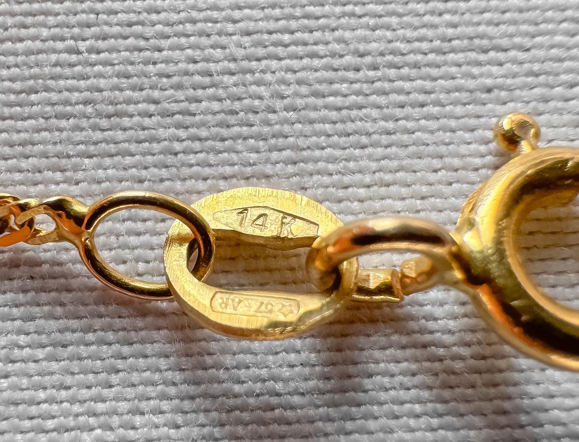 Vintage 14K Yellow Gold Guardian Angel Cherub Pendant on Roughly 25 Inch 14K Italy Twisted Snake Chain