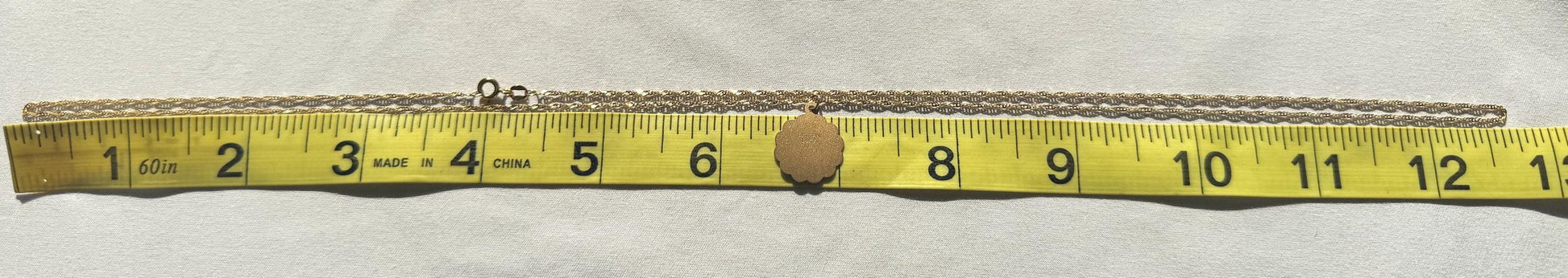 Vintage 14K Yellow Gold Guardian Angel Cherub Pendant on Roughly 25 Inch 14K Italy Twisted Snake Chain