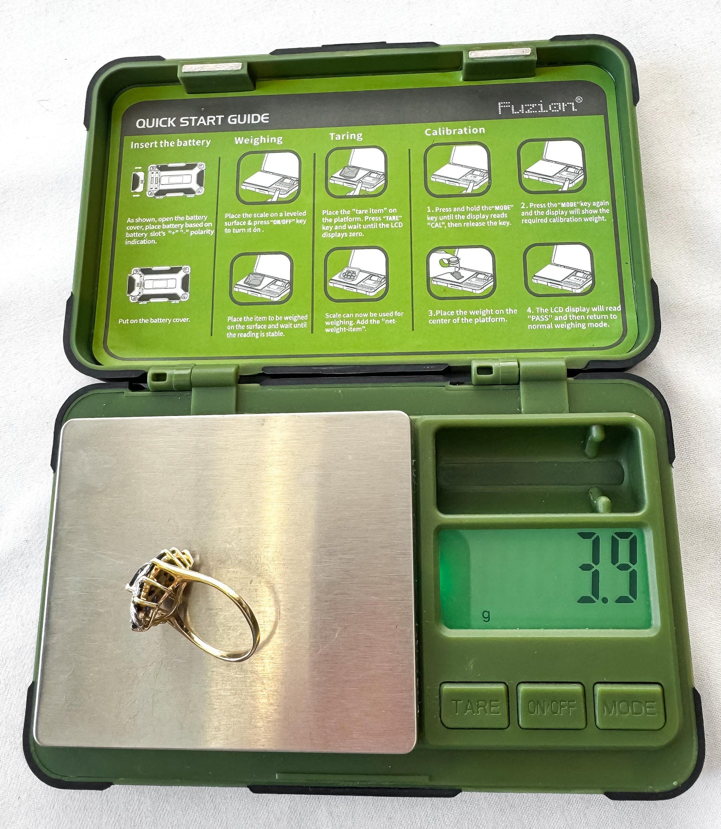 Vintage 14K Diamond Blue Sapphire Marquise Hurricane Ring, Sz. 8, Vintage Statement Cocktail Art Deco Ring