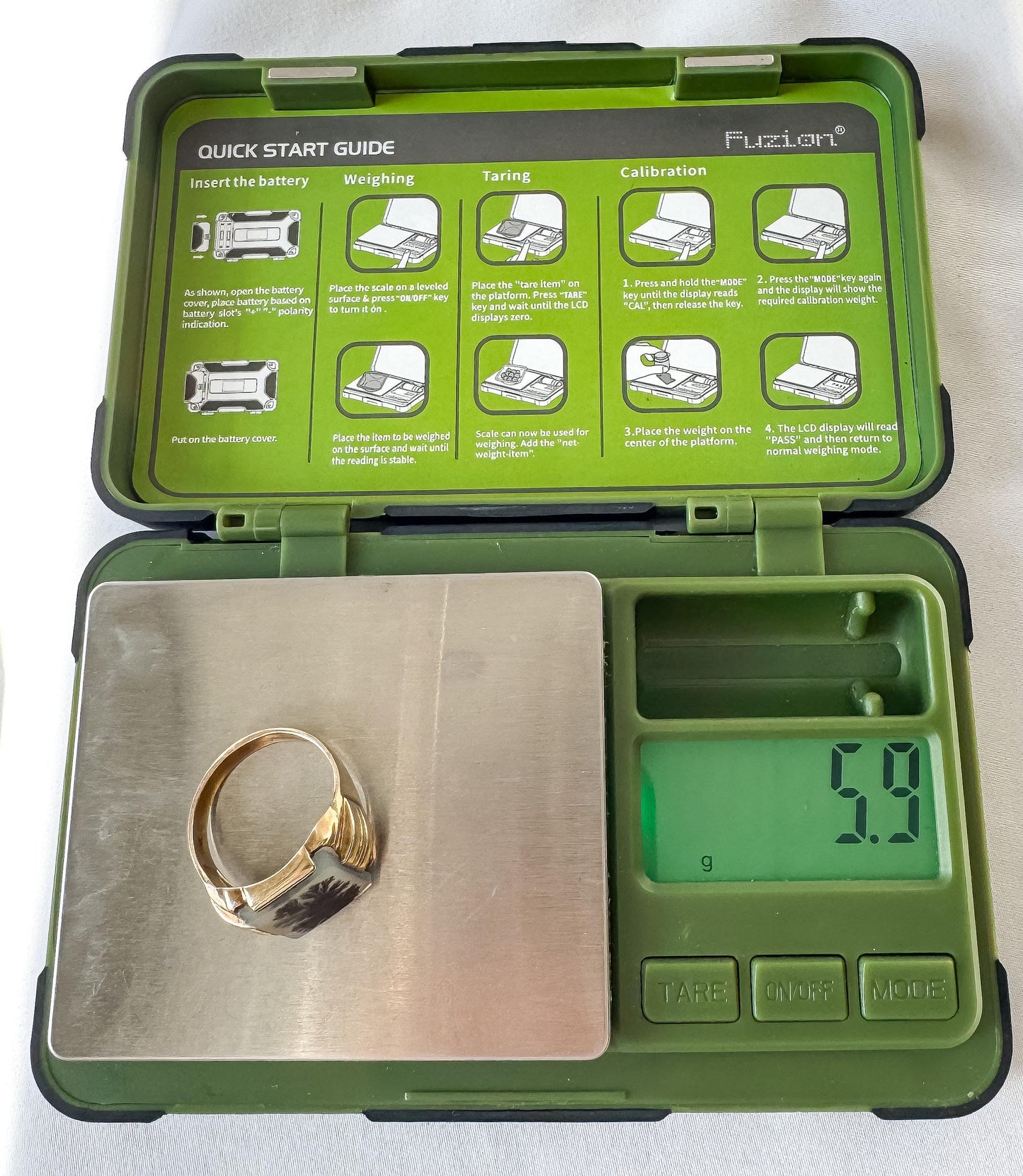 Vintage 10K Dendritic Agate Tree Bush Signet Ring, Sz. 11.5