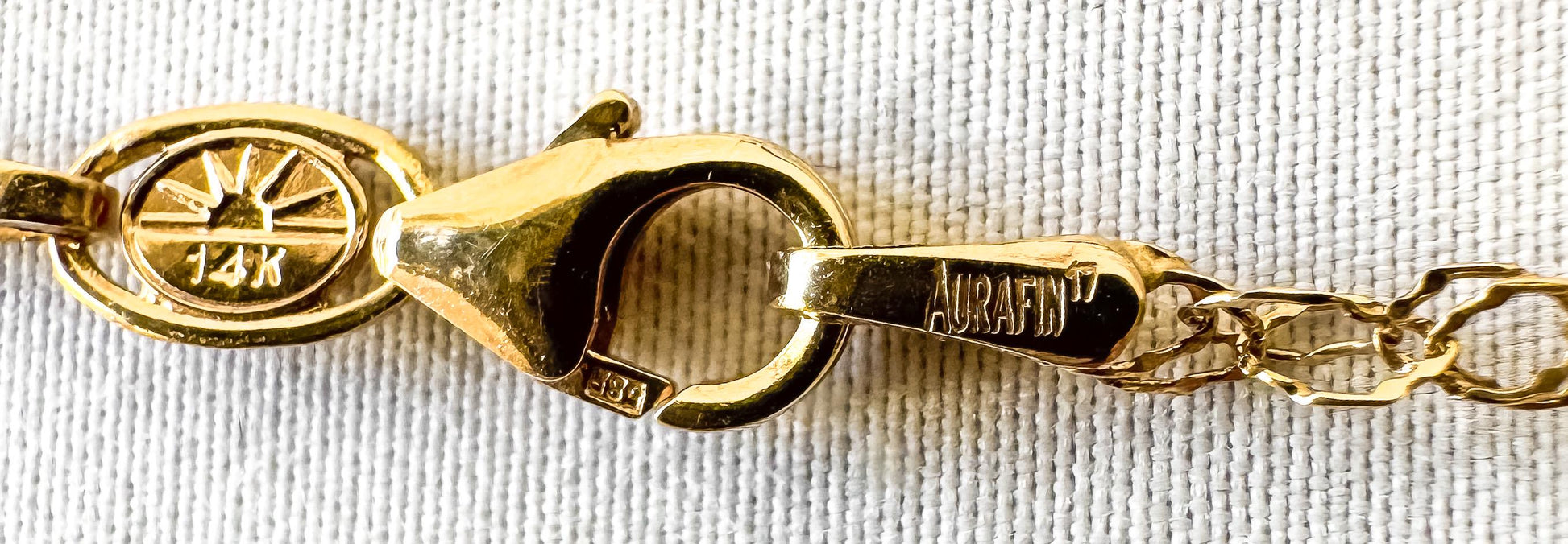 Vintage 14K Italy Yellow Gold Aufrin Twisted Textured Cable Chain Necklace, Roughly 19.5", Roughly 2.5mm, Unique Simple Everyday Chain