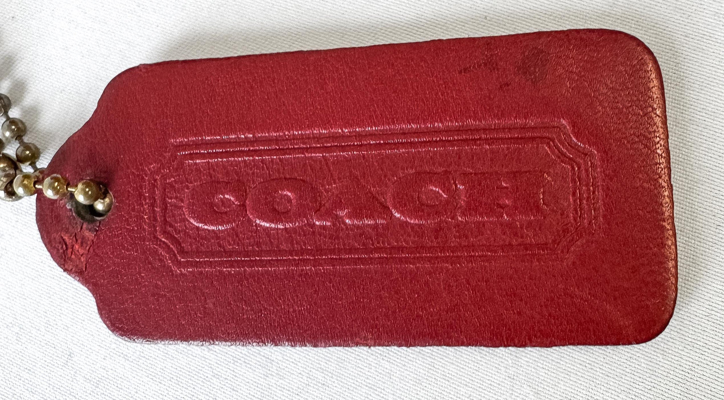 Vintage Coach Red Leather Chunky Case Pouch