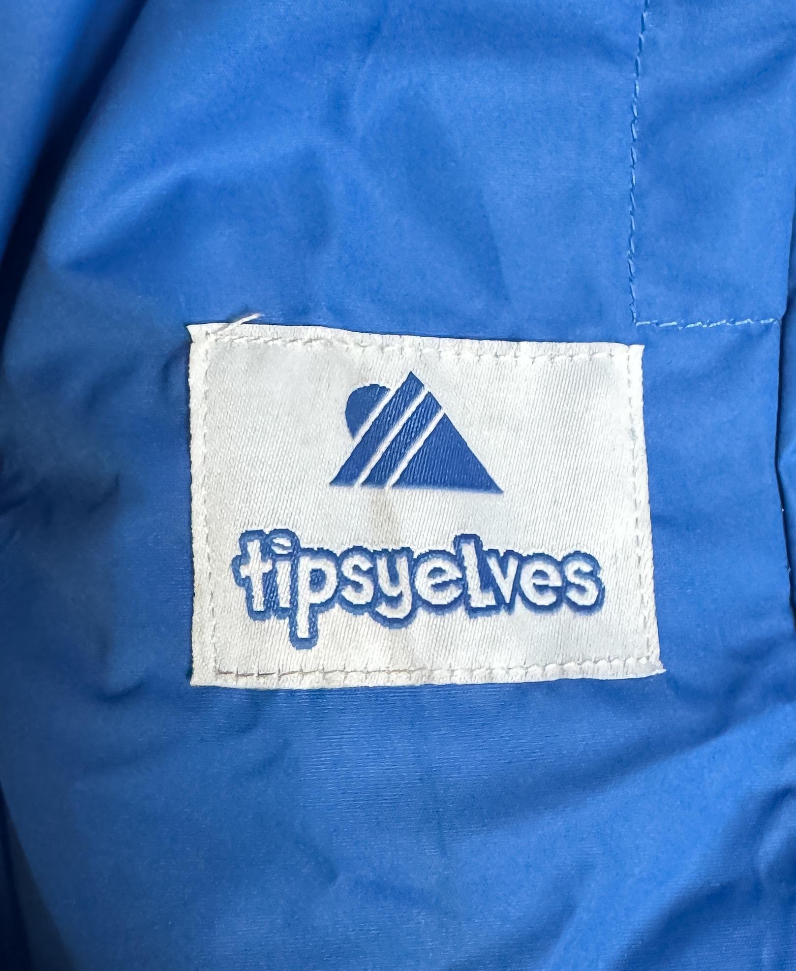 Vintage 90s Tipsy Elves Rainbow Striped Ski Snow Suit, Men's Sz. L, Retro Winter Ski Suit