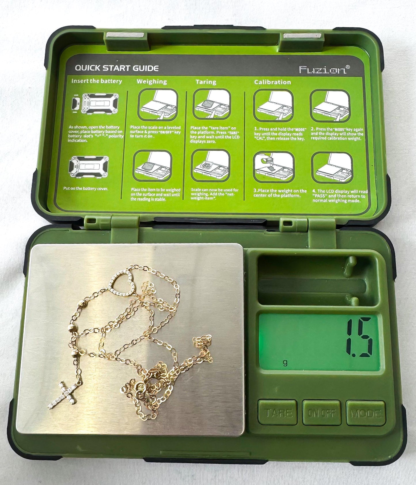 10K Yellow Gold White Topaz Heart Cross Cable Chain Lariat Necklace, Roughly 22", Unique Simple Dainty Minimalist Layering Necklace