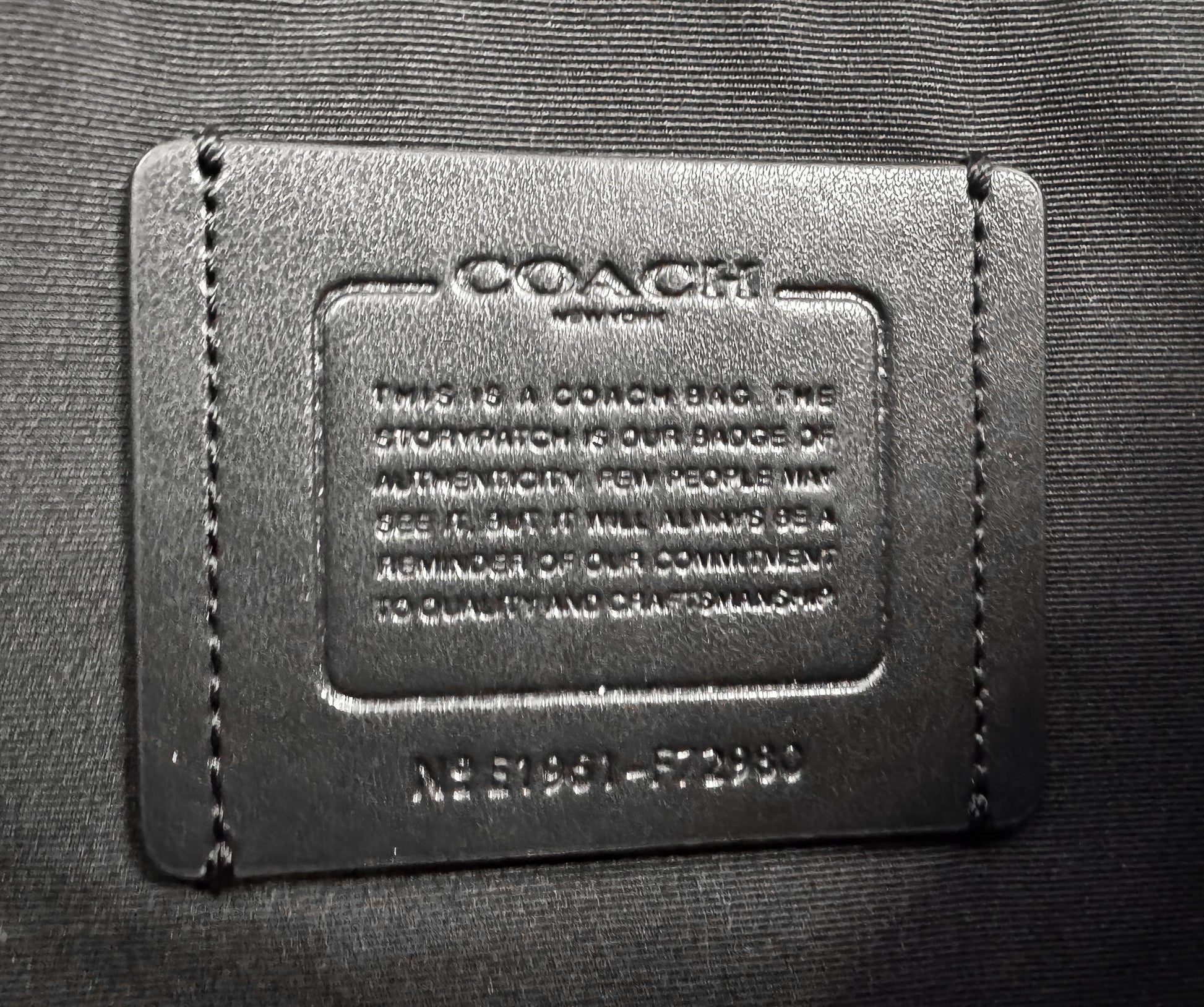 Modern Coach Beckett Slim Black Croc Embossed Crossbody Handle Briefcase Handbag, Style 72980