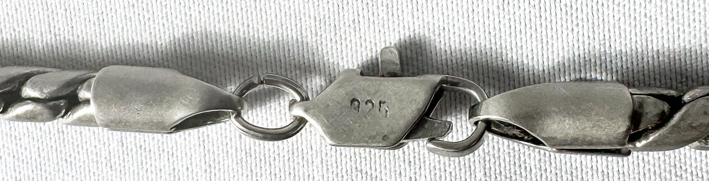 Vintage 925 Sterling Silver Kokopelli Pendant on 925 Chain, Unique Statement Navajo Boho Unisex Necklace