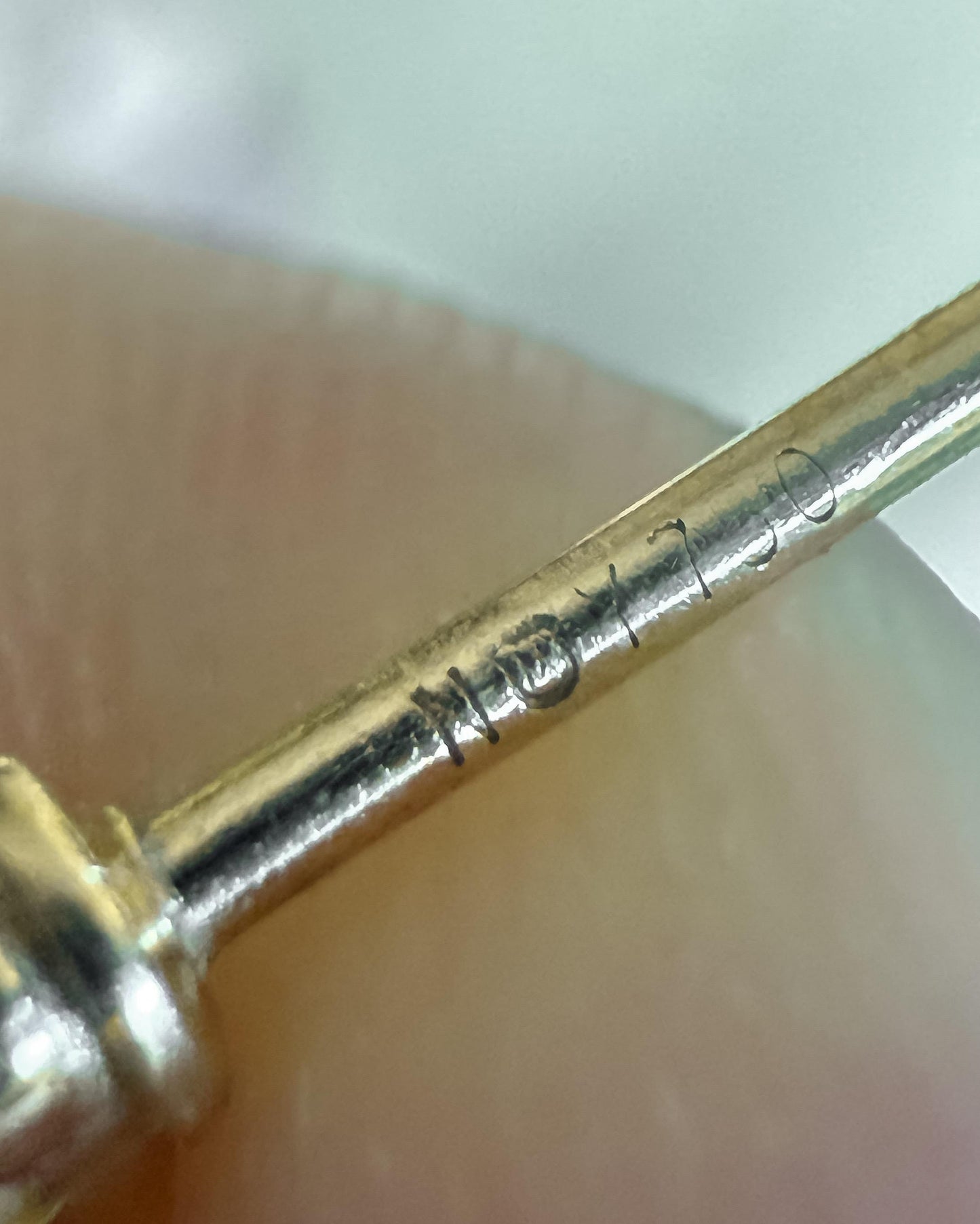 Vintage 18K 750 Yellow Gold Abstract Diamond Pearl Stud Earrings, Dainty Simple Elegant Bridal Stud Earrings