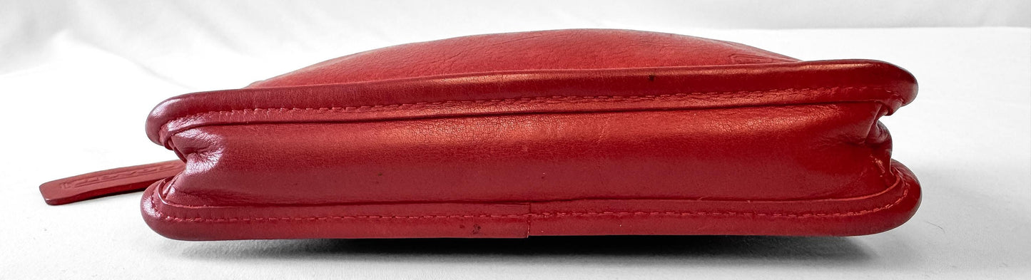 Vintage Coach Red Leather Chunky Case Pouch