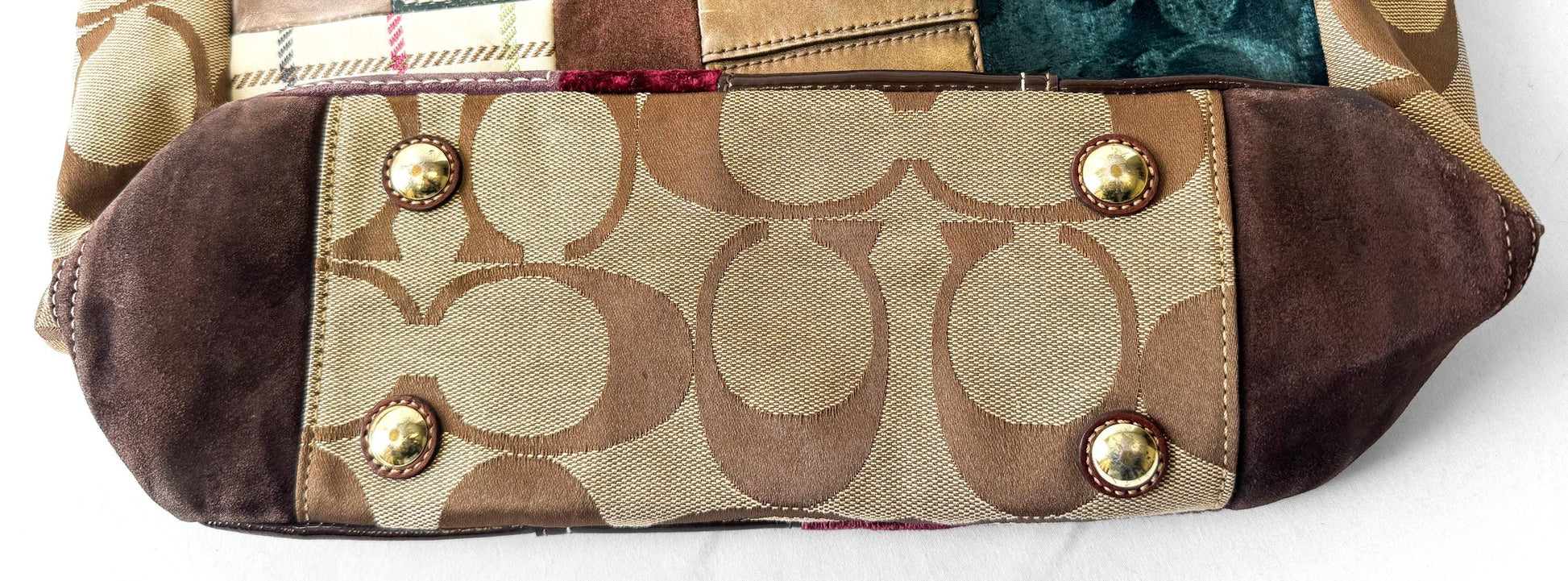 Y2K 00s Coach Gallery Holiday Patchwork Shoulder Bag, Style 11358