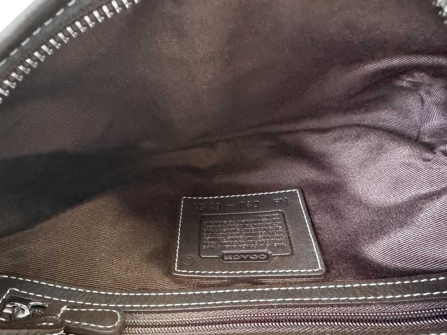 Y2K 00s Coach Mini Signature Small Hobo Purple Brown Shoulder Bag, Style 6351