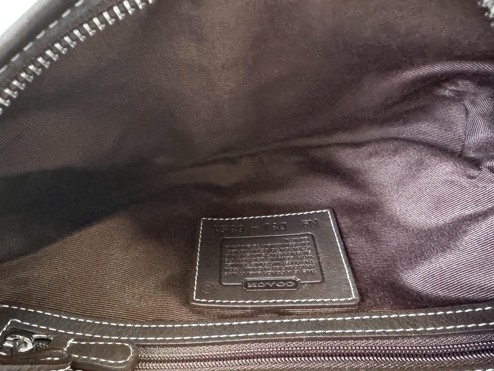 Y2K 00s Coach Mini Signature Small Hobo Purple Brown Shoulder Bag, Style 6351