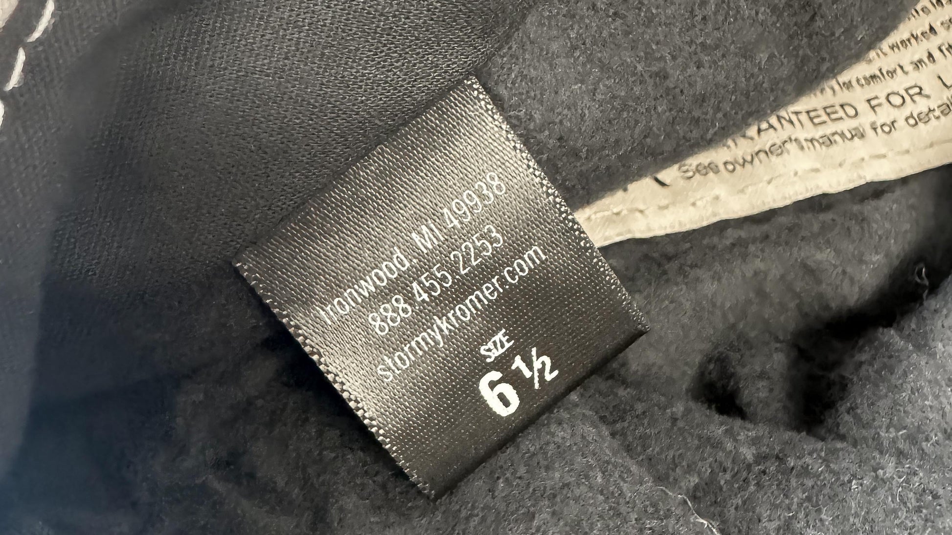 Vintage Style Stormy Kromer Cream Teal Brown Grid Patterned Wool Cap, Sz, 6 1/2