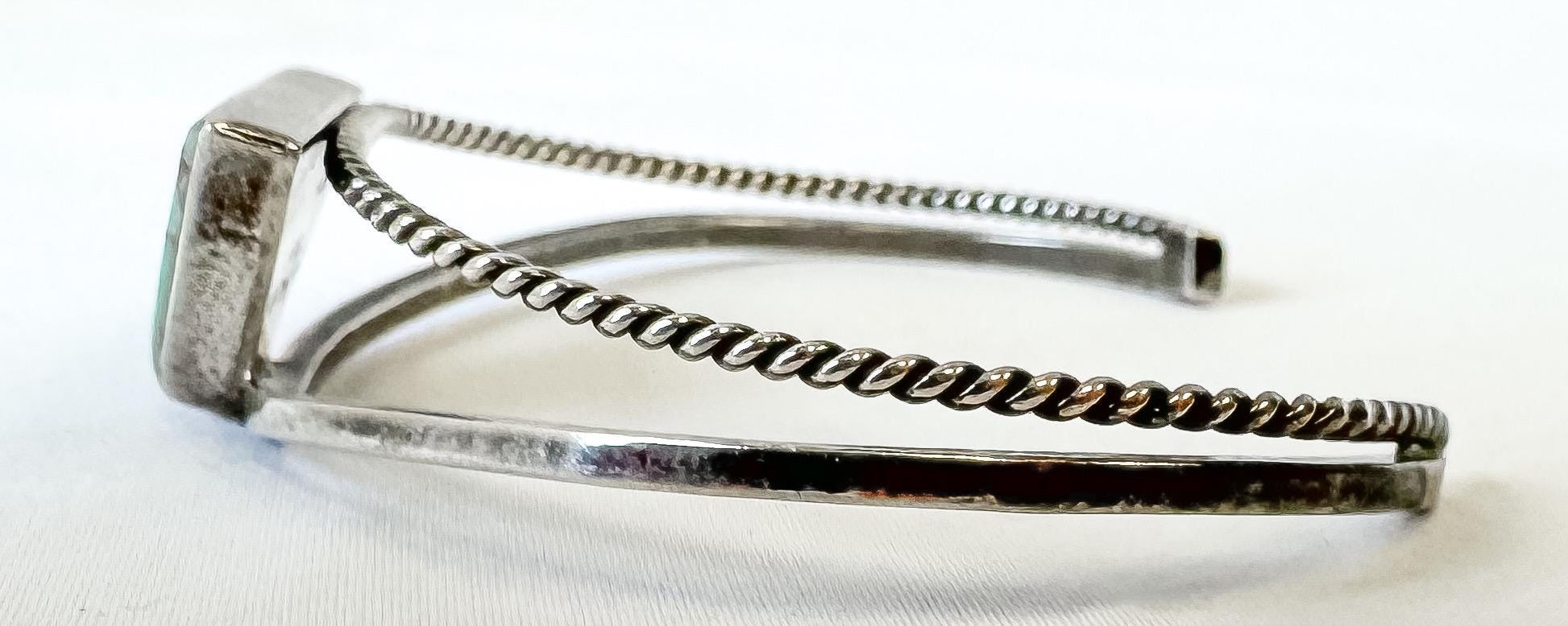 Vintage J. Charley Sterling Turquoise Coral Triangle Cuff Adjustable Bracelet, Vintage Unique Navajo Native American Boho Bracelet