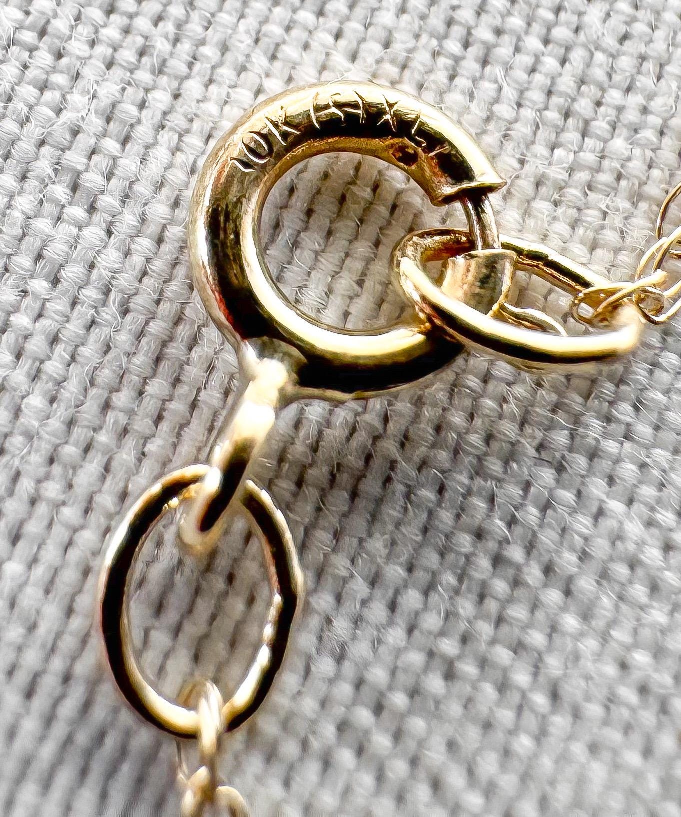 10K Gold Michael Anthony Mother of Pearl Dove Tree Circular 18" Pendant Necklace