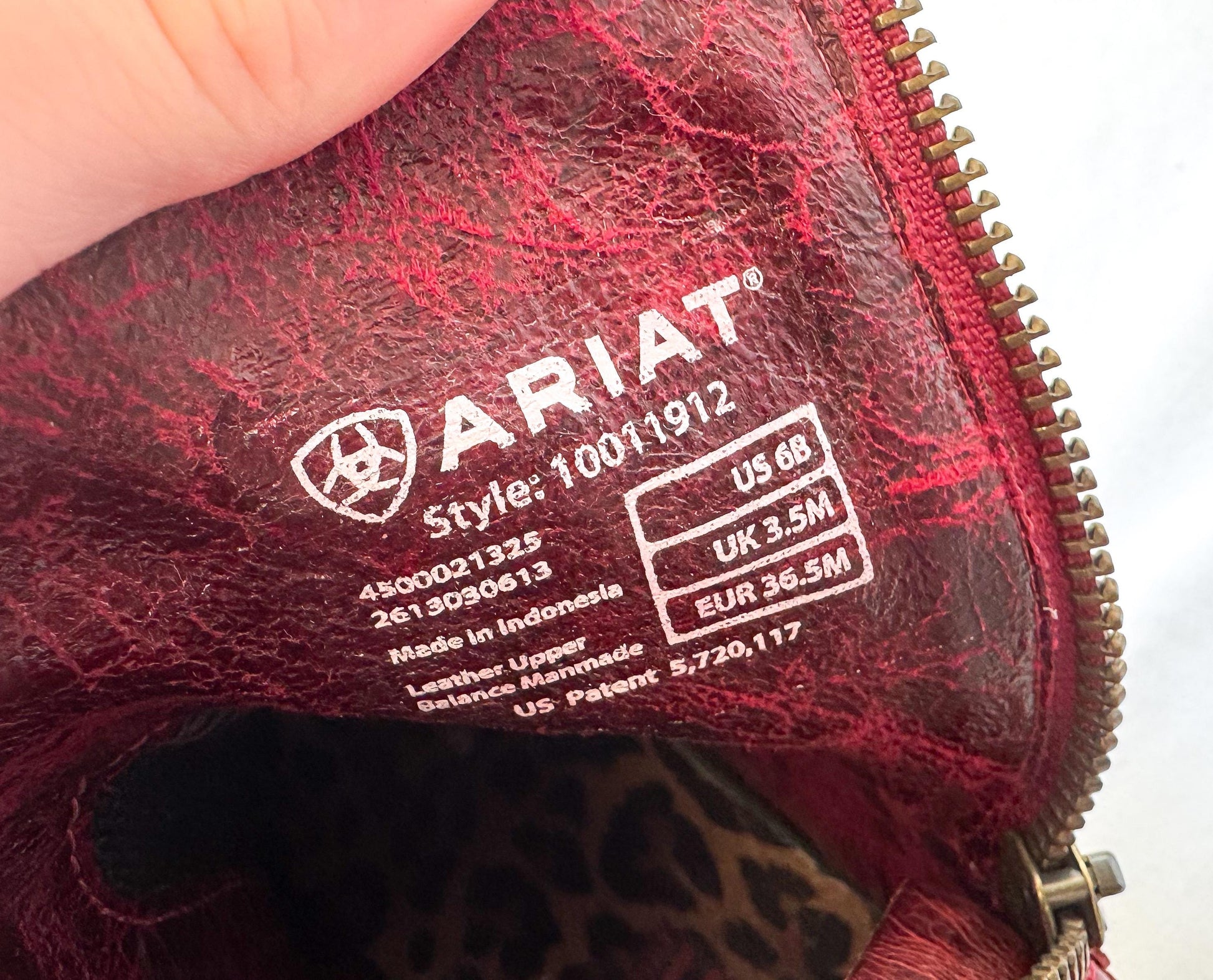 Vintage Style Ariat Red Billie Leather Zip Ankle Booties, Women's Sz. 6B, Vintage Unique Western Festival Boots