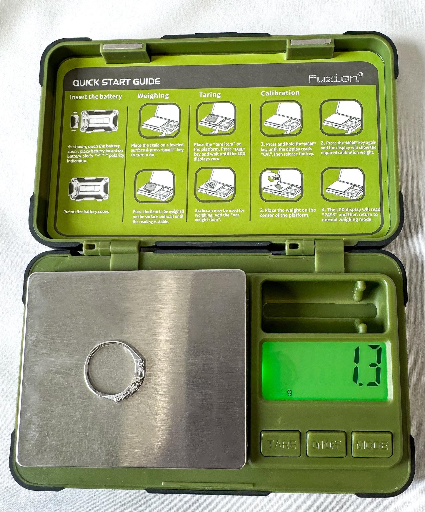 14K White Gold Baguette Cut Round Diamond Band Ring, Size 6, Simple Dainty Minimalist Diamond Ring