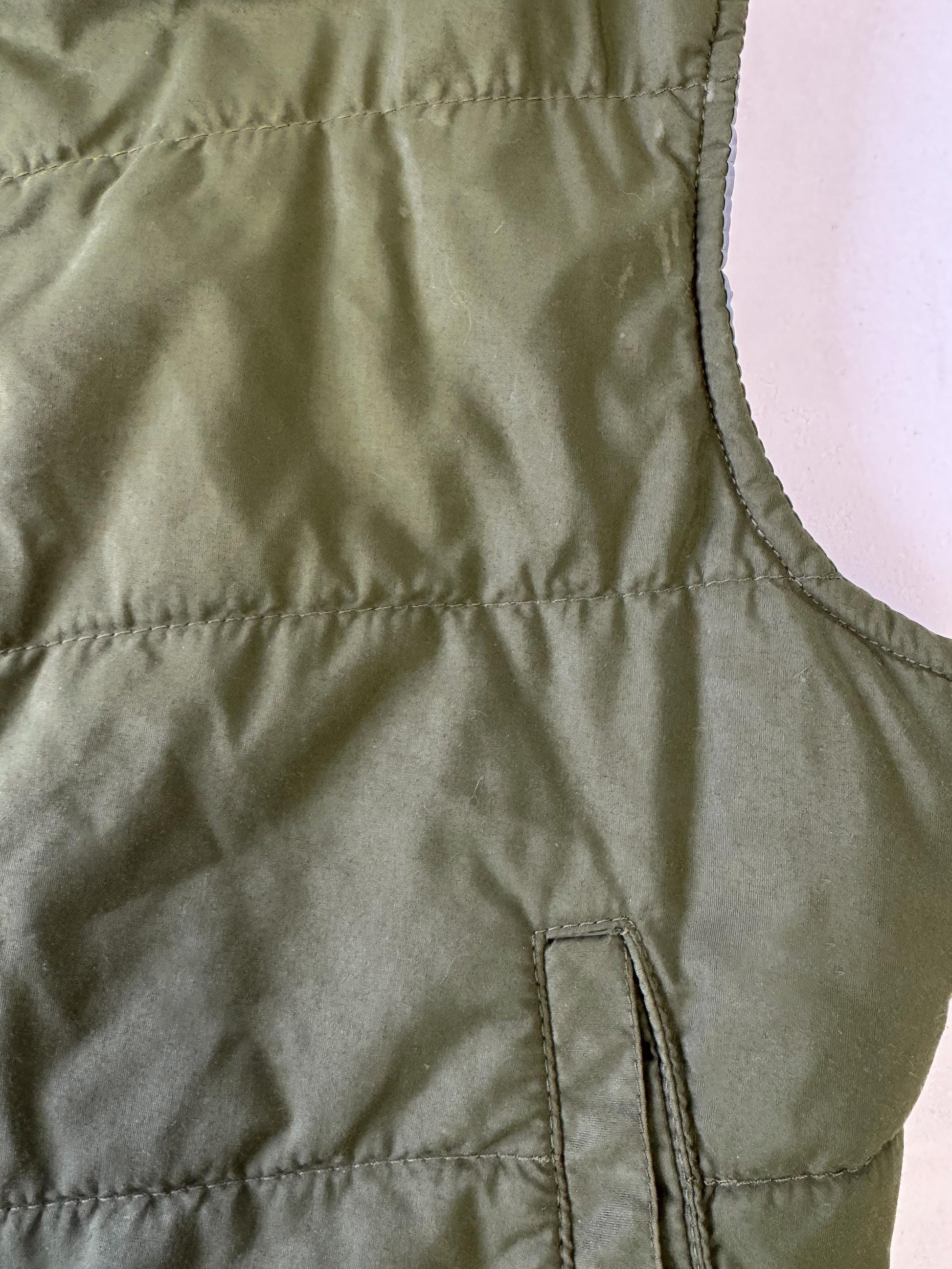 Vintage 90s The North Face Olive Green Quilted Vest, Women's Sz. S