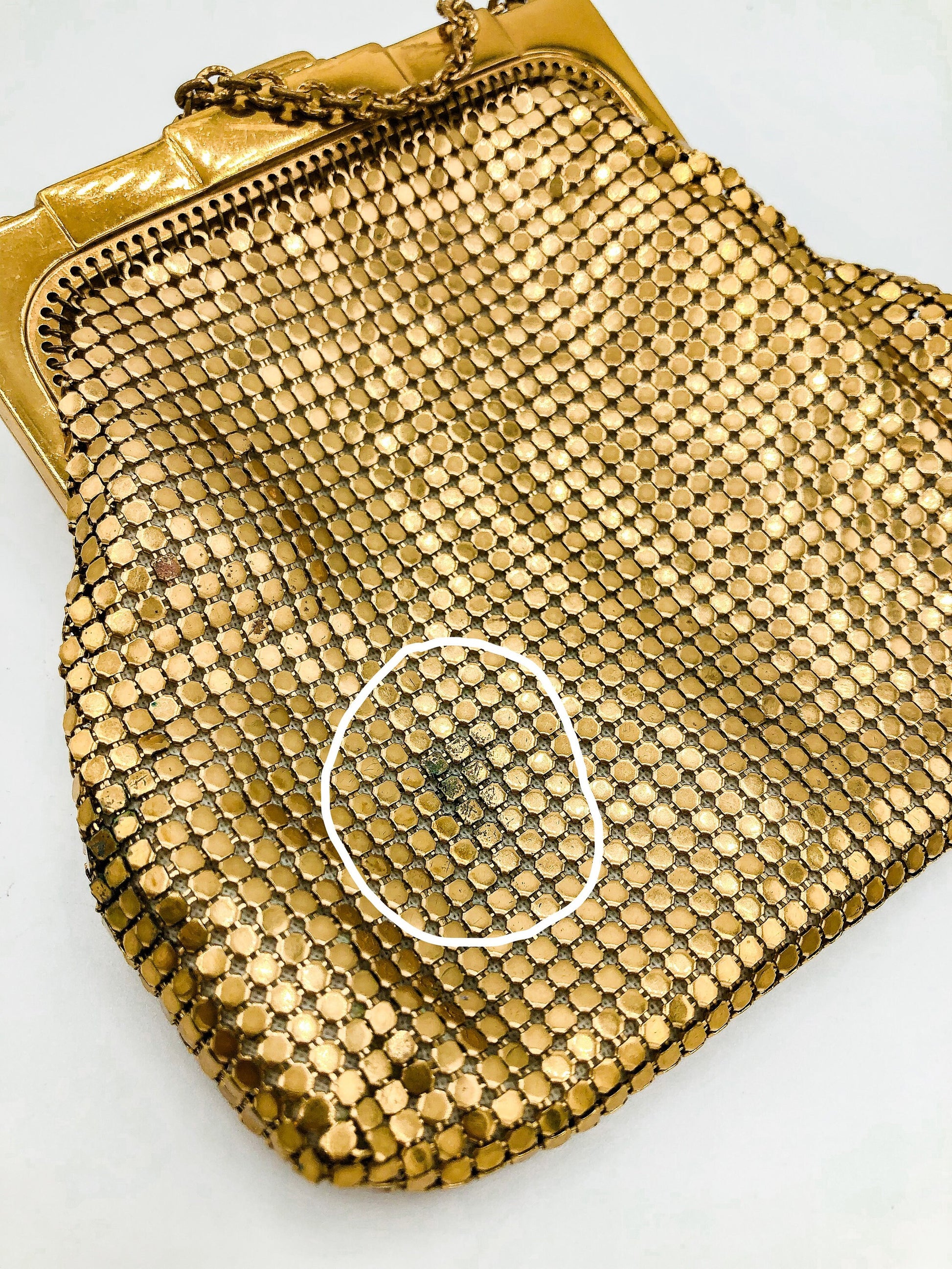 Vintage Gold Purse, Whiting & Davis Gold Mesh Bag, Art Deco Gold Coin Purse, Evening Handbag