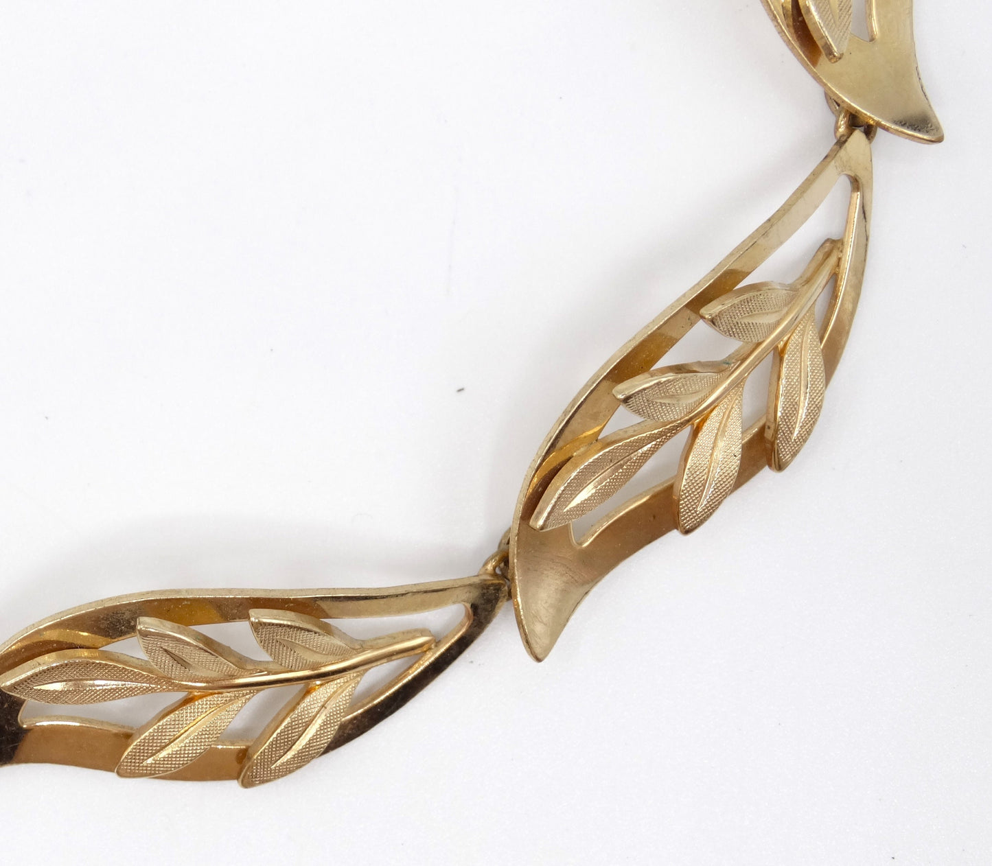 Vintage Van Dell 12K Gold Filled Leaf Necklace, Collectors Costume Jewelry