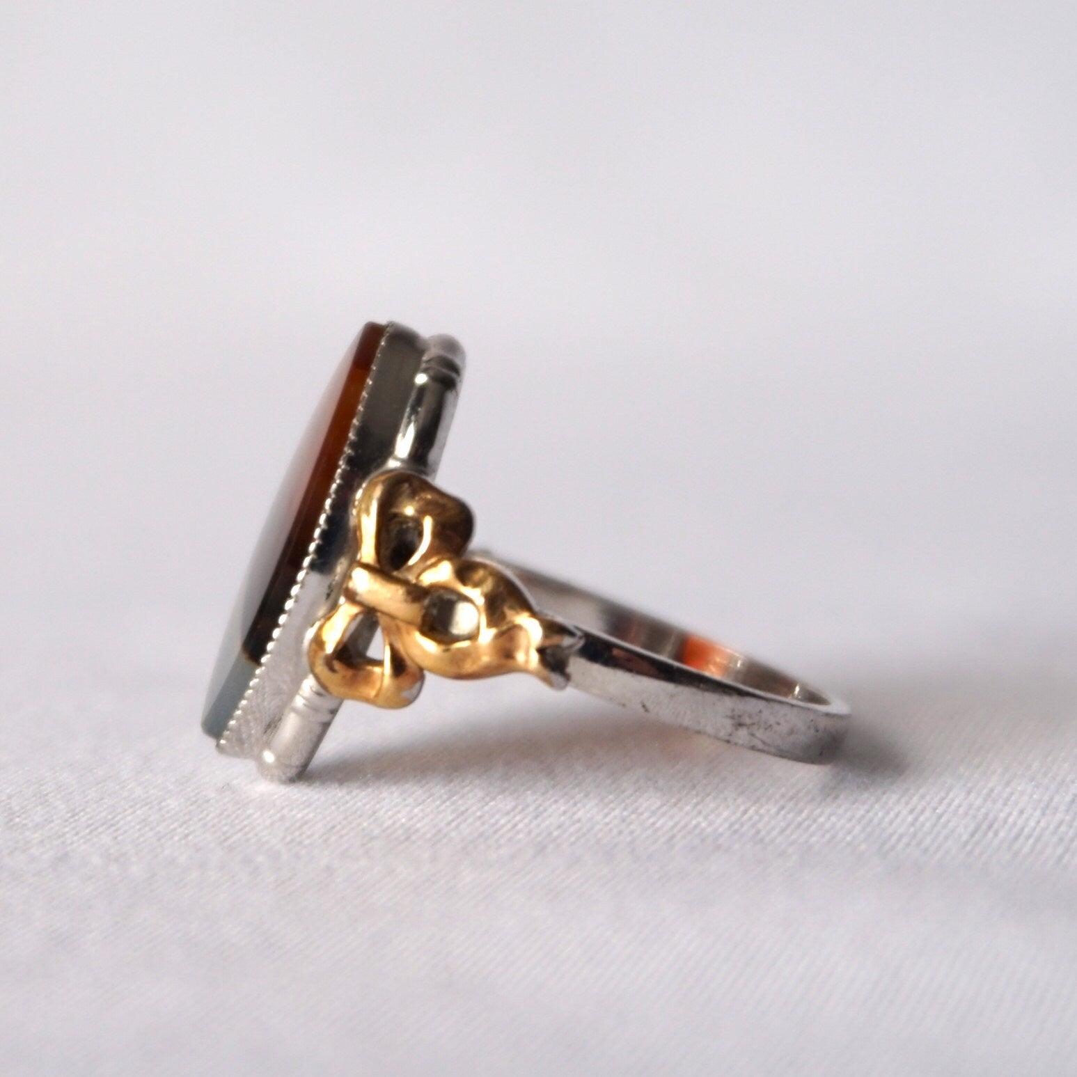 Vintage Sterling 10K Gold Clark & Coombs Ring, Ring Size 6 3/4, Bohemian Jewelry