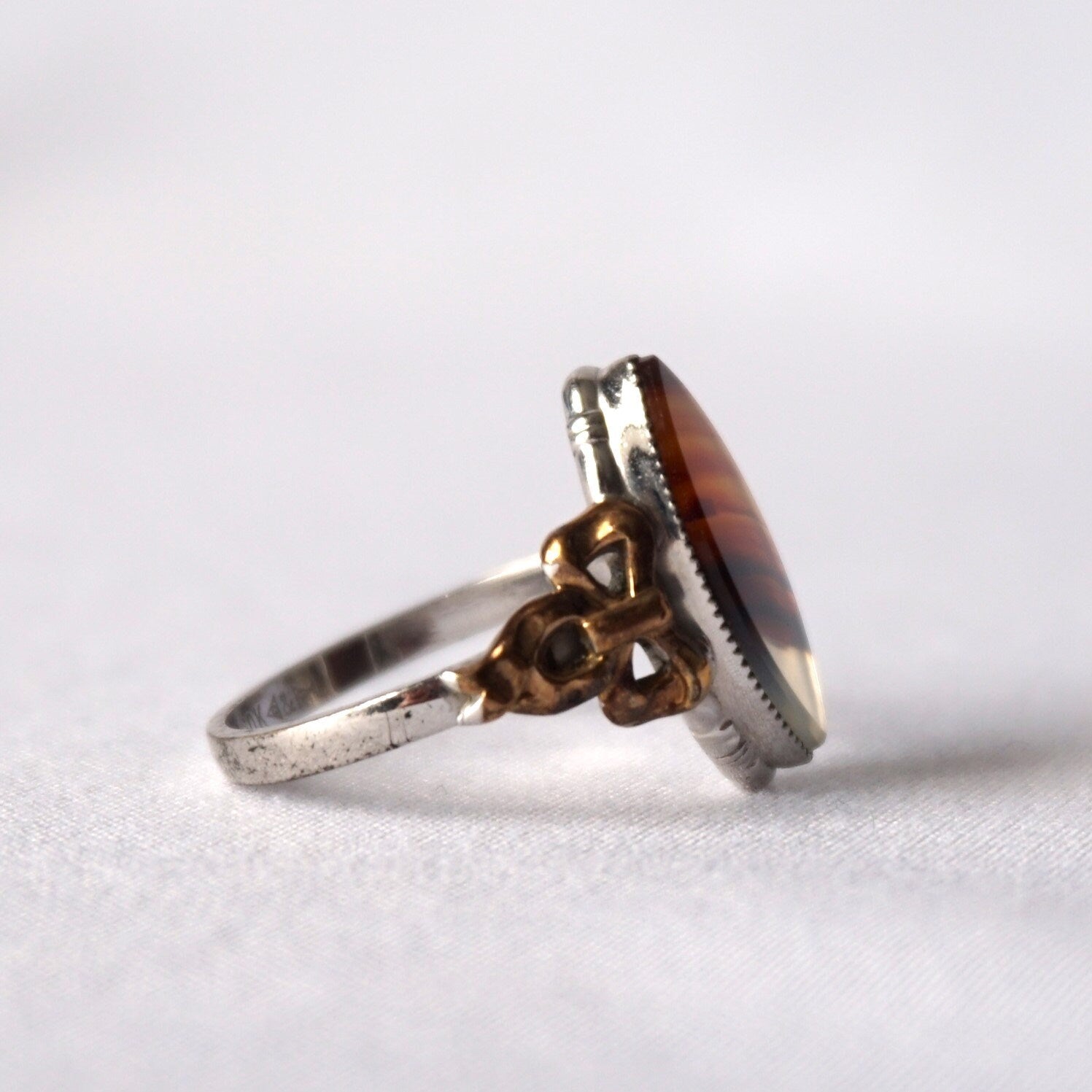Vintage Sterling 10K Gold Clark & Coombs Ring, Ring Size 6 3/4, Bohemian Jewelry