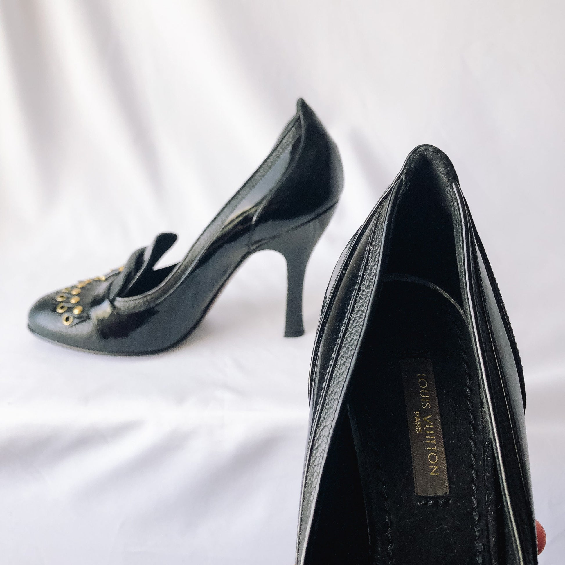 Louis Vuitton - Authenticated Heel - Patent Leather Black for Women, Very Good Condition